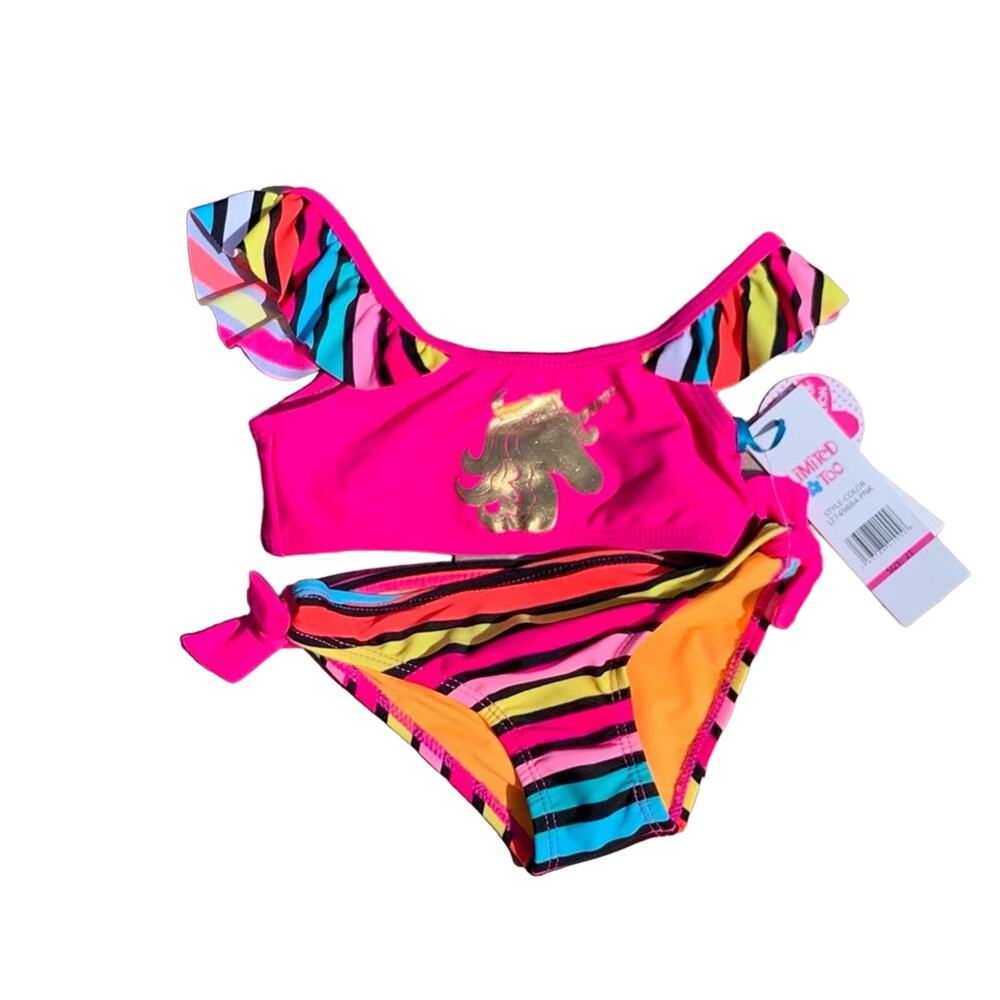 Limited Too Pink Unicorn Bathing Suit Size 2T